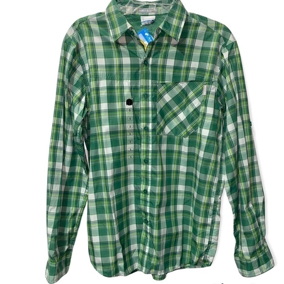 Columbia Other - 𝅺COLUMBIA Men’s Insect Blocker Long Sleeve Green Plaid Shirt Size Small NWT